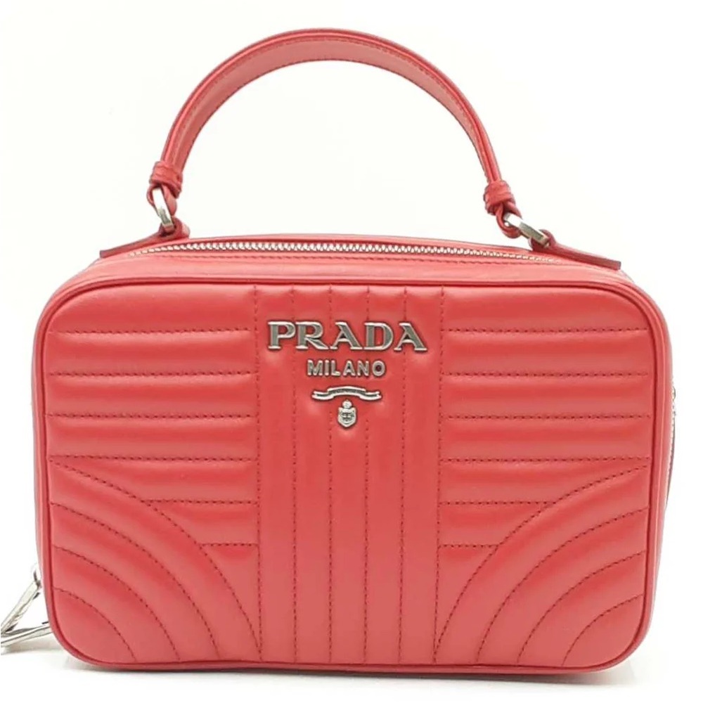 Prada Red Leather Shoulder Bag
